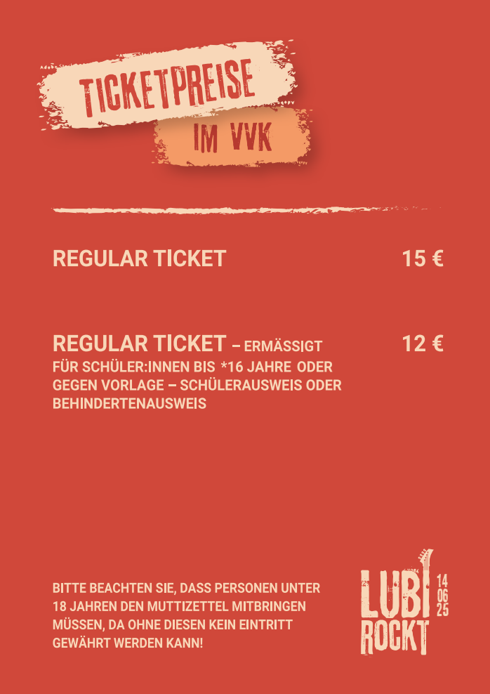 Ticketpreise Lubi Rockt
